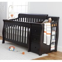 Baby crib with sales diaper changer